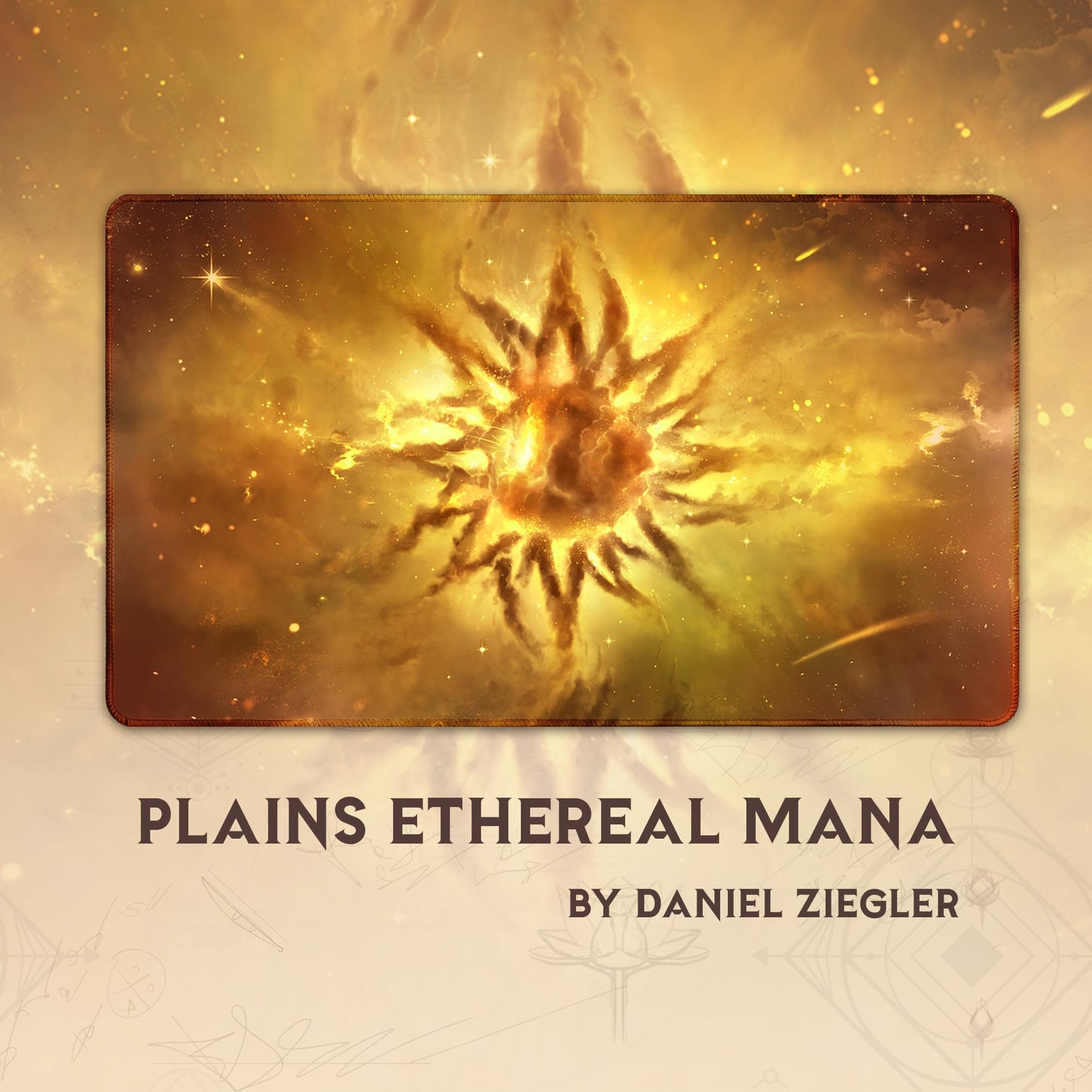 Paramint Plains Ethereal Mana (Stitched) - Mtg Playmat - Compatible With Magic The Gathering Playmat - Play Mtg, Yugioh, Tcg - O