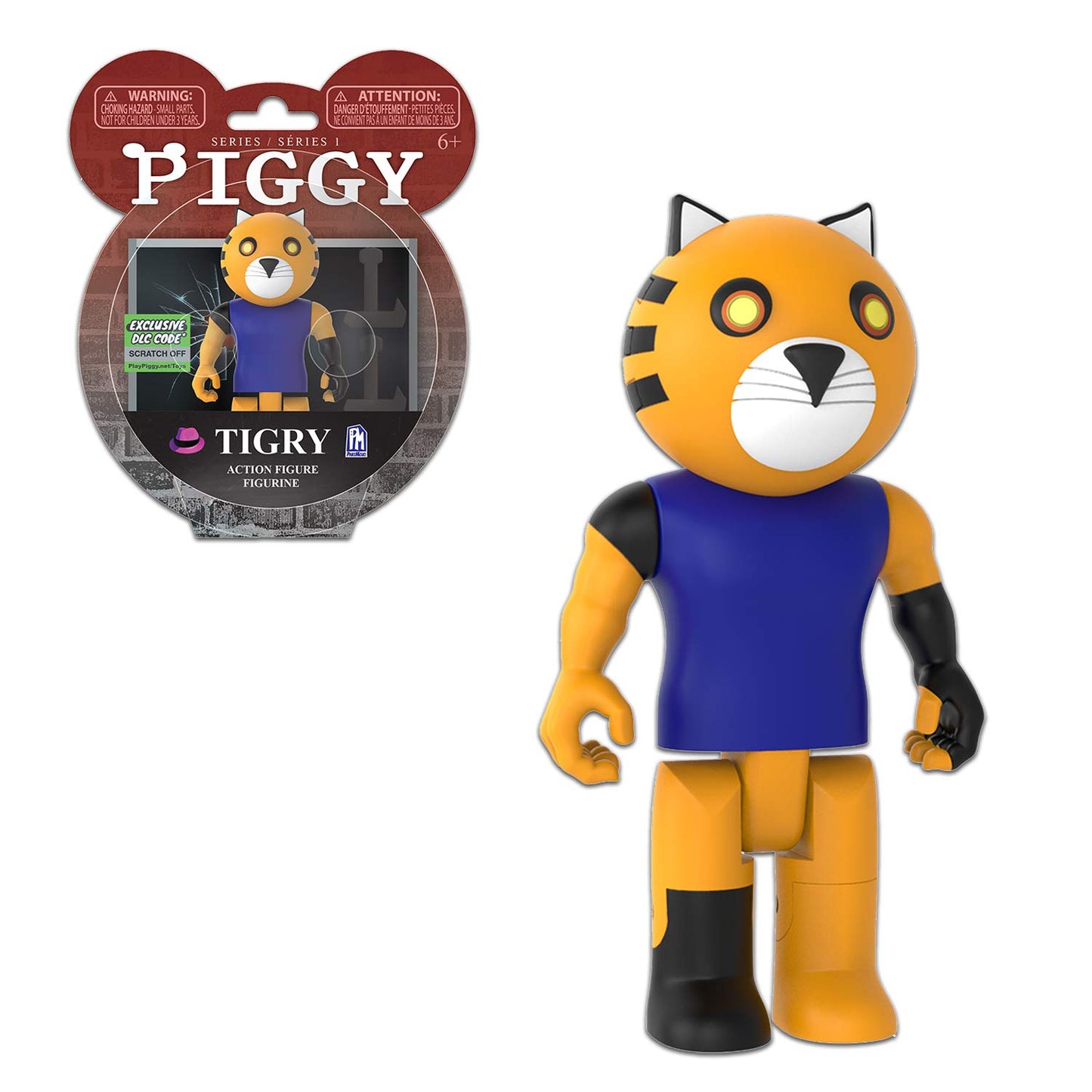 Piggy Action Figure - Tigry Articulated Buildable Action Figure Toy, Series 1 Collectible