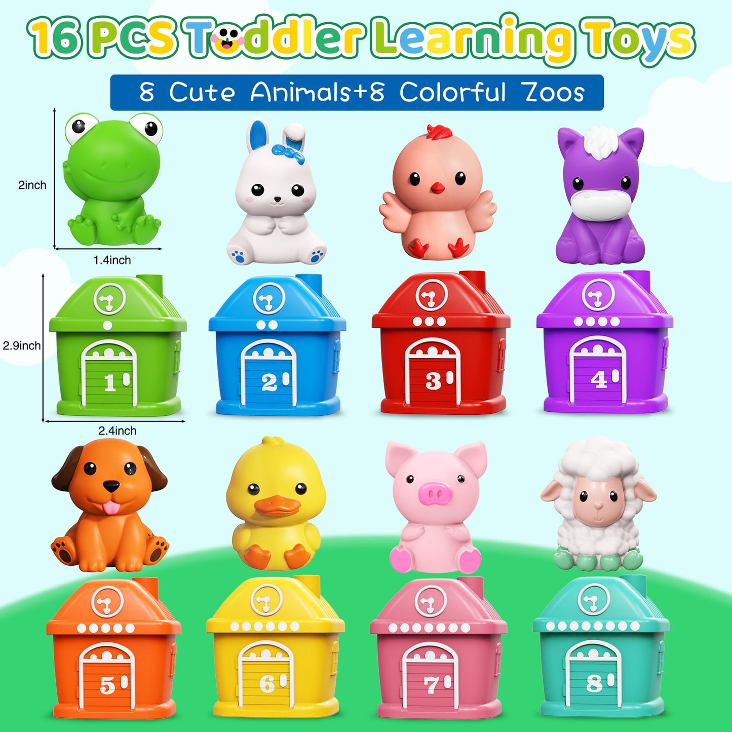 Train Set for Toddlers 2-4,Toddler Toys for 1 2 3 Year Old,Electric Train Set Montessori Learning Matching & Sorting Toys, Learn