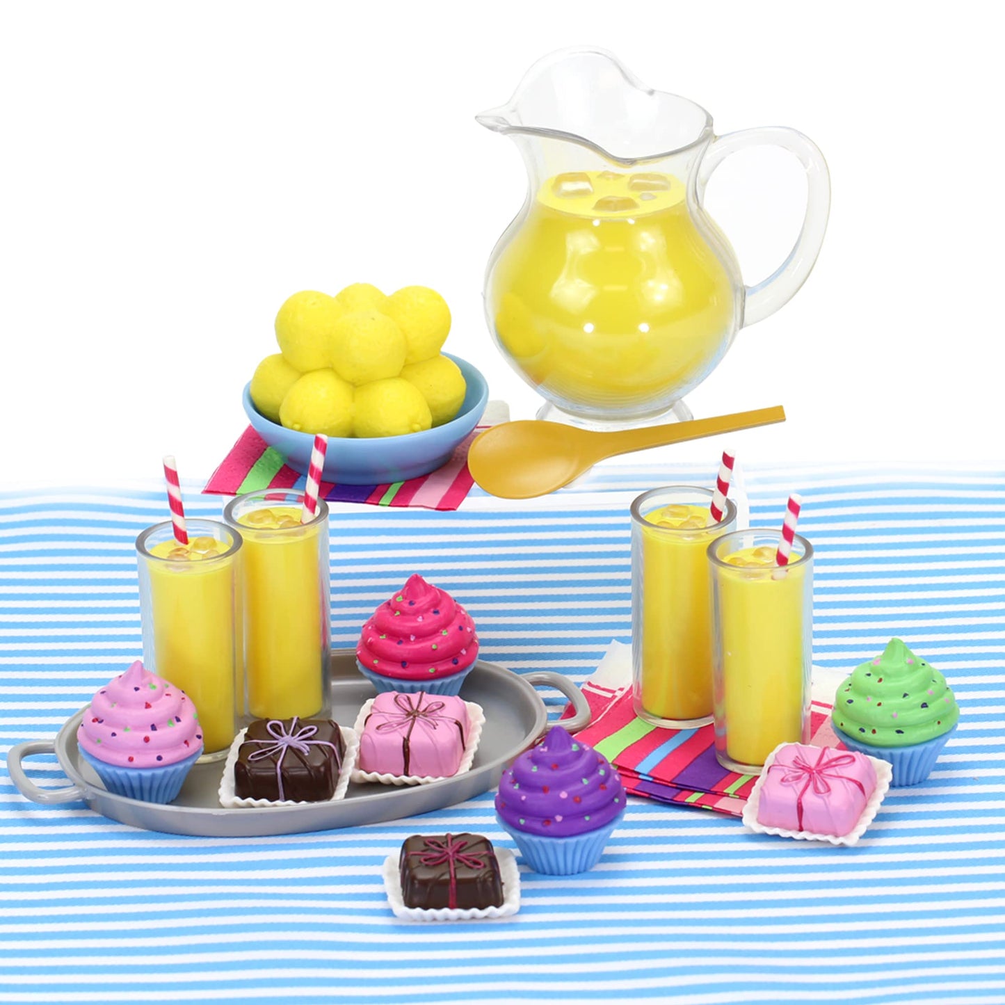 Sophia'S 21 Piece Desserts And Fresh Lemonade Set For 18'' Dolls, Multicolor