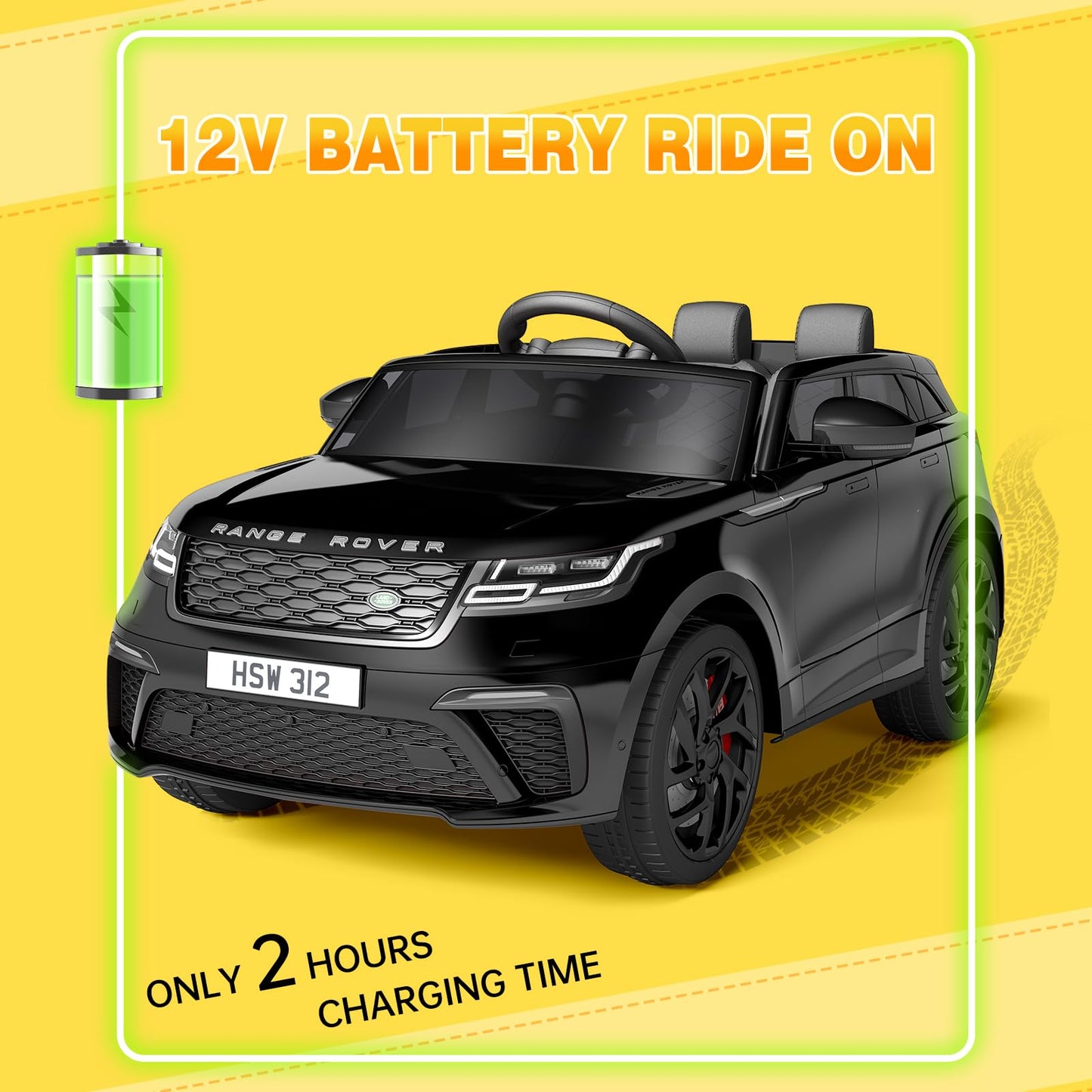 Garvee Kids Electric Car with Remote Control Licensed Land Rover Ride On Truck Toy for Ages 37 Months+ w/Parent Remote Rocking Mode MP3 Player & Safety Belt | Birthday/Xmas Gift