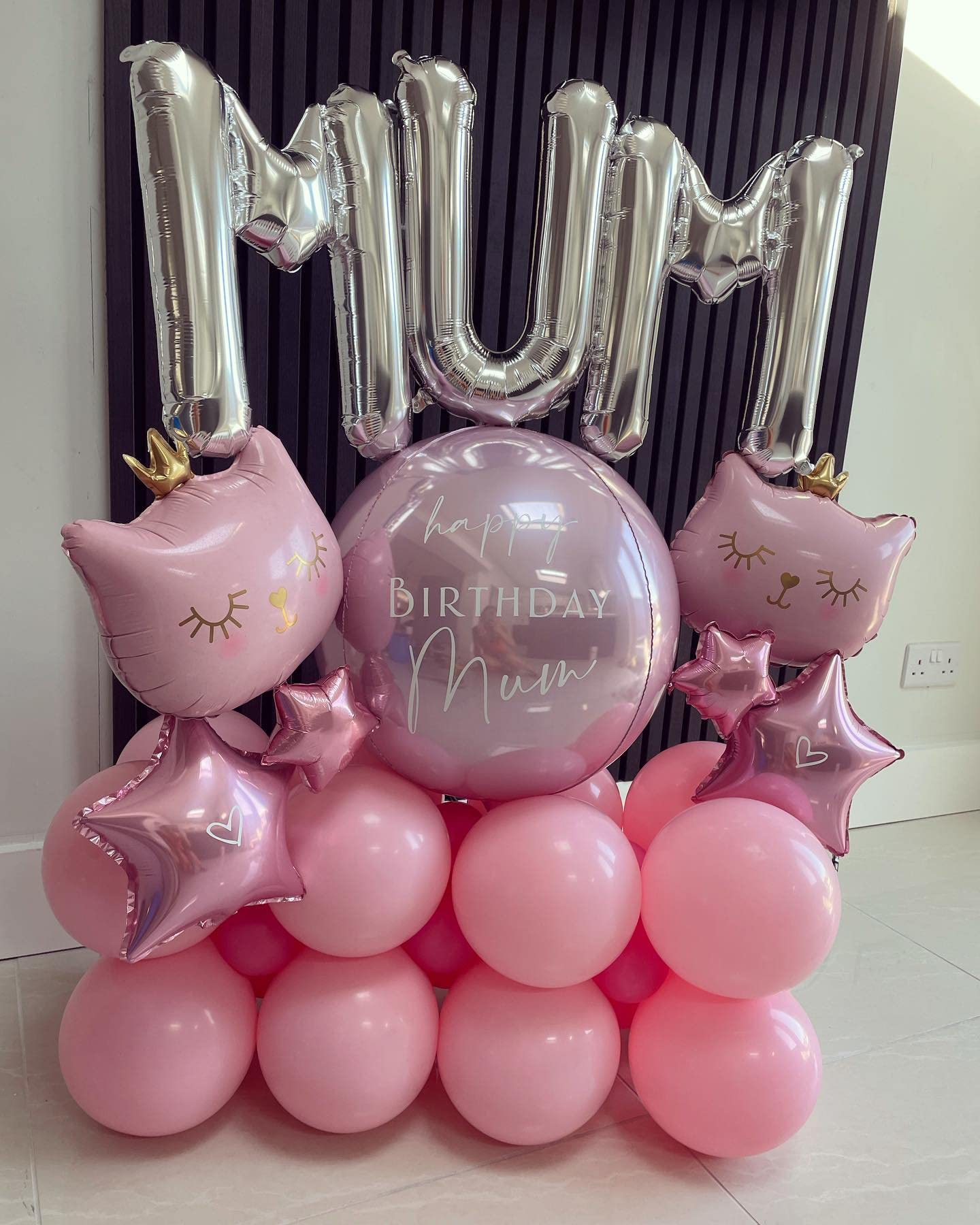Pink Cat Balloons 22 Inch Adorable Pink Crown Kitty Cat Shaped Balloons For Girls Kitten Pet Cat Theme Birthday Party Decoration