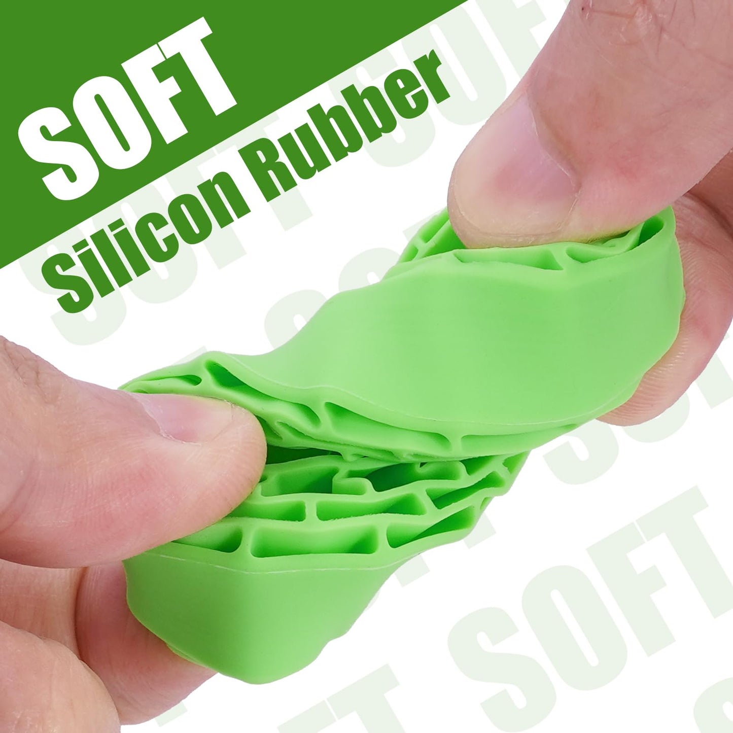 INJORA 4pcs Silicone Rubber Inserts for 56-58mm*24mm 1.0'' Tires(Small Green)