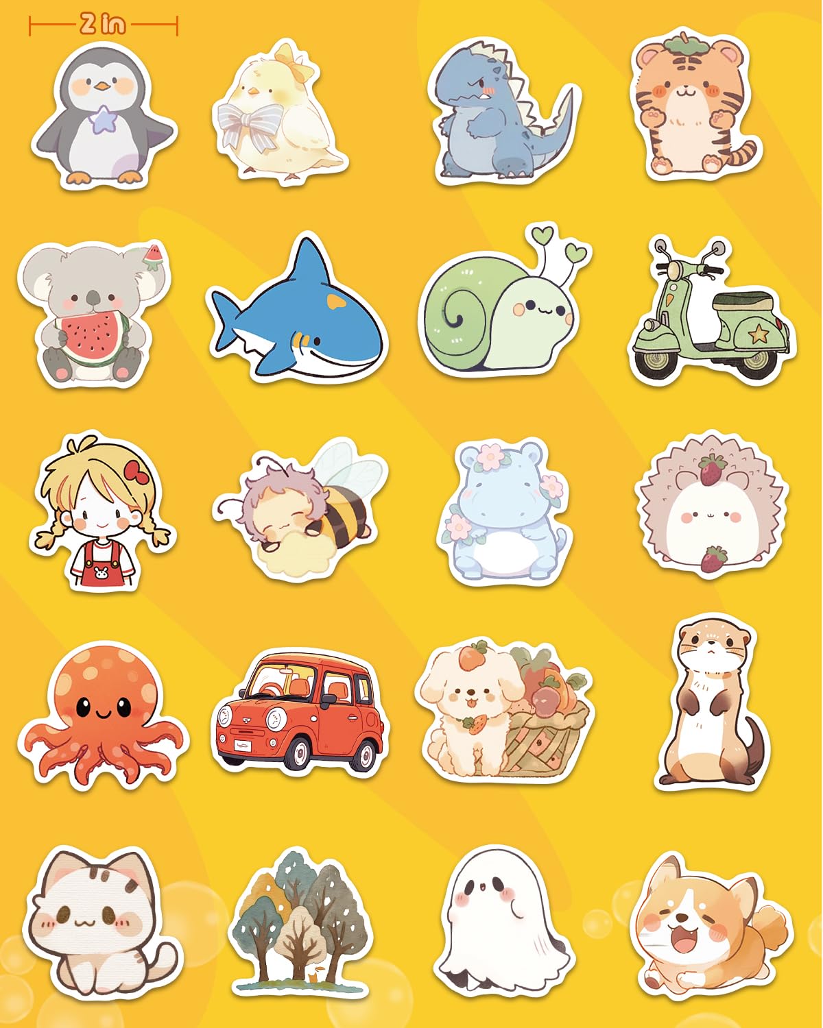 Aowdiao 100 Pcs Cute Animal Stickers For Kids Vinyl Water Bottle Stickers Cute Stuff For Kids Gifts Party Favors Classroom Must