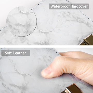 Kutoda Marble Diary With Lock, 192 Pages College Ruled Secret Journal With Lock, Waterproof Diary With Lock, A5 Journal With Loc