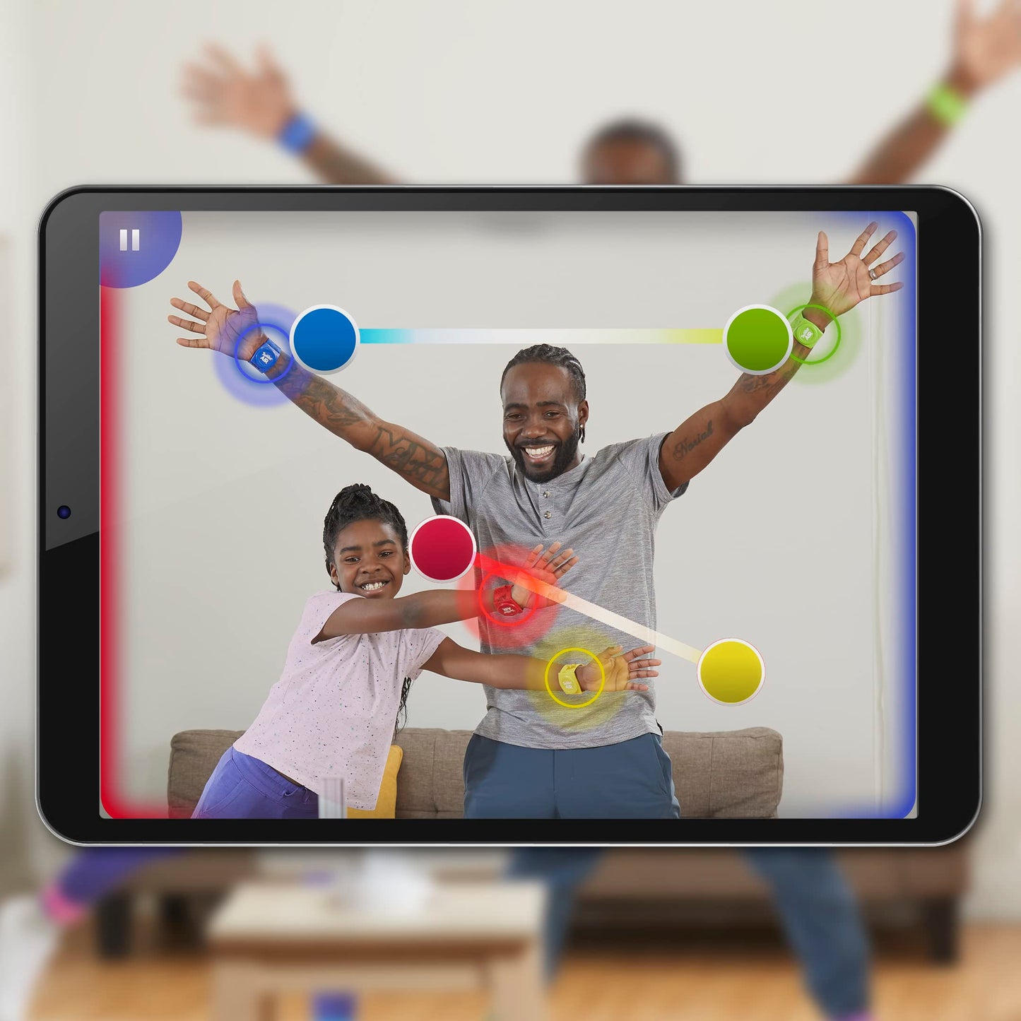 Hasbro Gaming Twister Air Game | Ar App Play Game With Wrist And Ankle Bands | Links To Smart Devices | Active Party Games For K