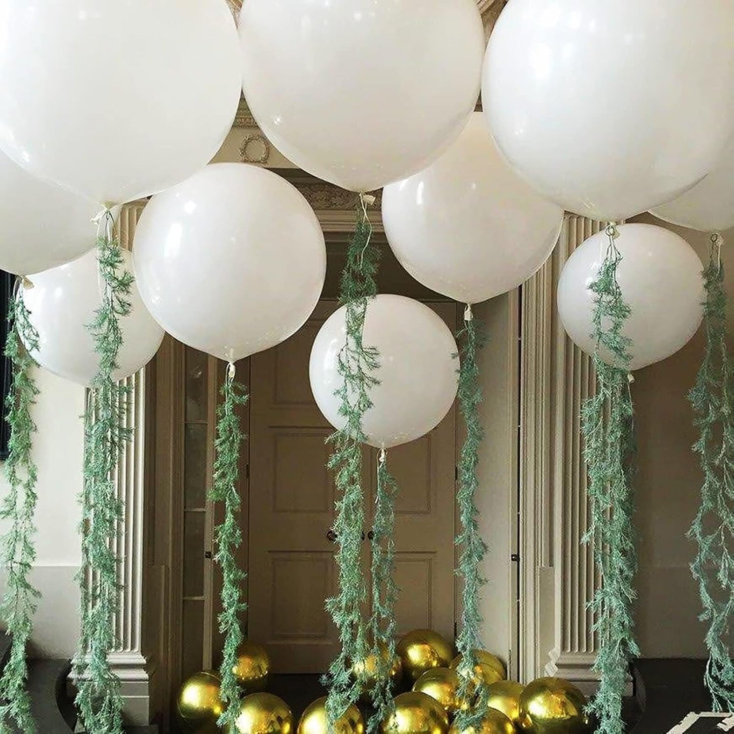 15Pcs Latex Big Balloons 24 Inch White Large Balloons Giant Heavy Duty Balloons For Wedding Baby Shower Birthday Party New Year'S Day Decorations