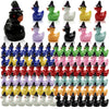 Aweelon 100Pcs Mini Resin Duck With Hat Halloween Tiny Duck Figurines Resin Ducks Bulk Multicolor Mini Ducks Miniature For Garde