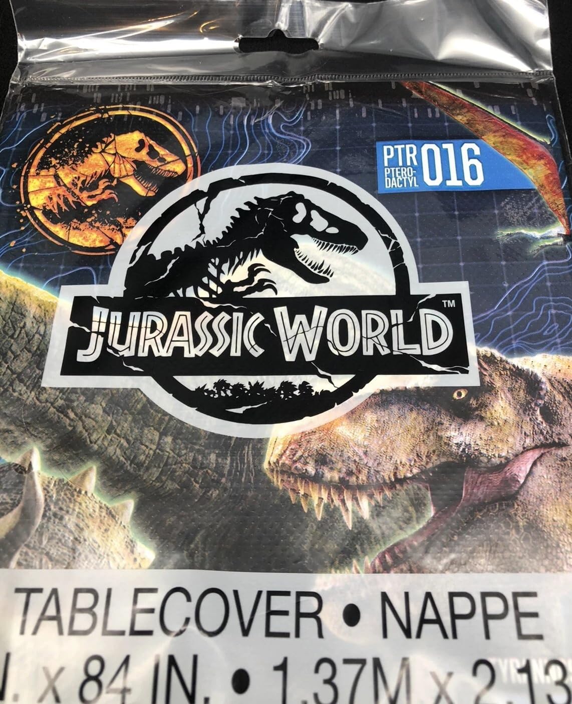 Jurassic World Fallen Kingdom Plastic Tablecover Party Supplies, 2 Pack