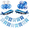 31Inch Large Airplane Blue Party Decoration Airplane Balloon Birthday Party Supplies (14Pcs Airplane Set)