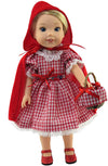 American Fashion World Little Red Riding Hood Dress for 14-Inch Dolls | enhanced Quality & Trendy Design | Dolls Clothes | Outfit Fashions for Dolls for Popular Brands