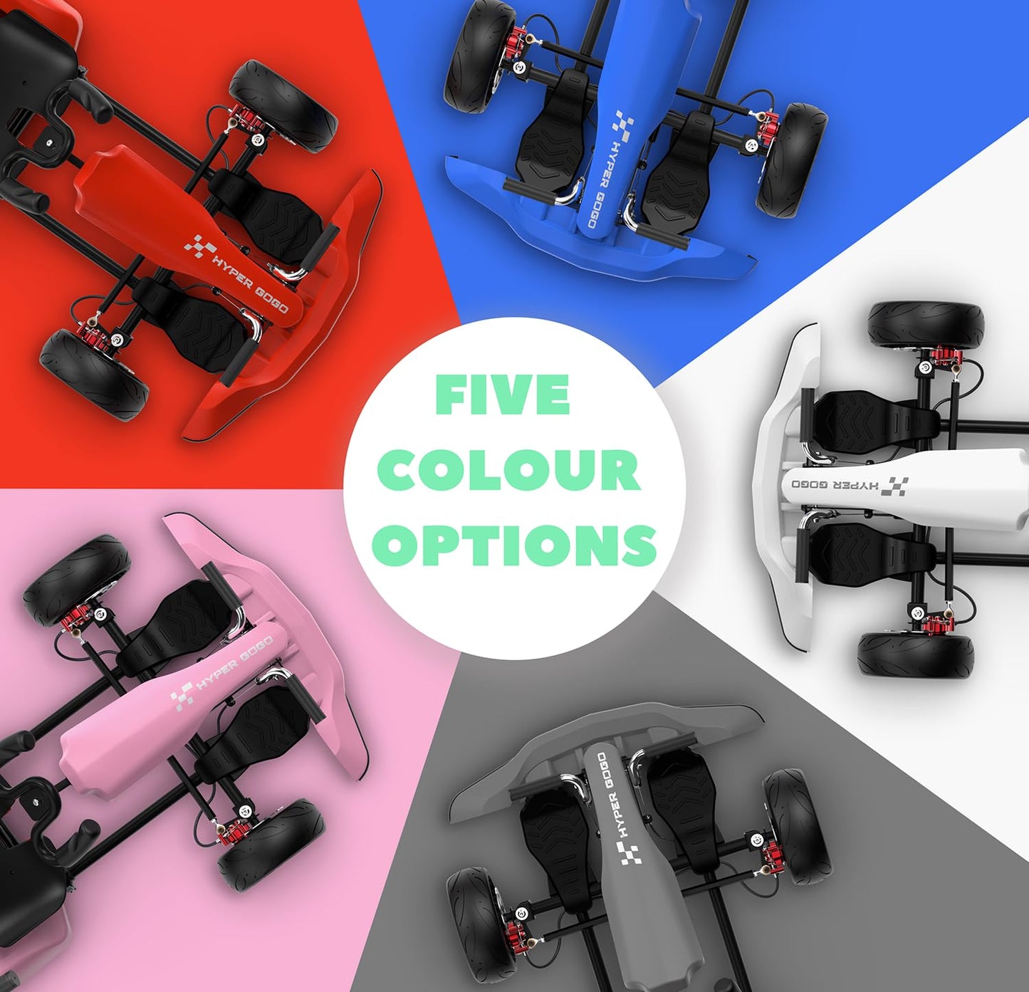 Hyper Gogo Drift Gokart Kit-Hoverboard Attachment,Outdoor Race Pedal Go Cart Car For Kids And Adults (Blue)