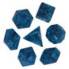 Udixi Blue Cracked Glass Dnd Dice Set, 7 Piece Glass Polyhedral Dice Set D&D For Dungeons And Dragon Tabletop Game