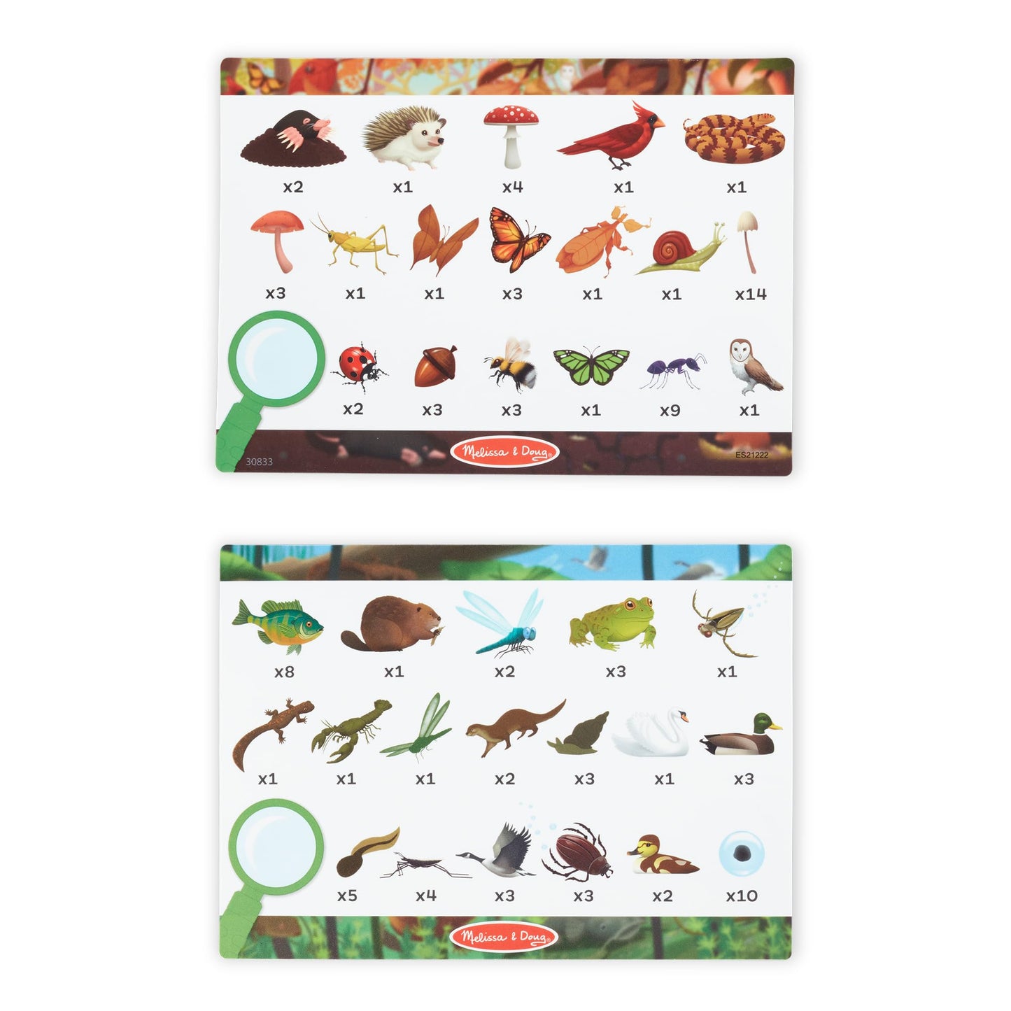 Melissa & Doug Double-Sided Seek & Find Puzzle - 12"x7.5"x5", Multi-color, FSC Certified, Model 30833