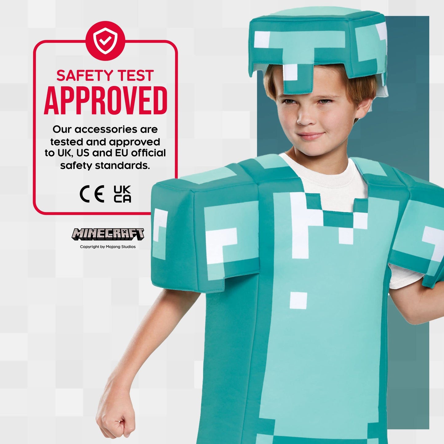 protective covering Deluxe Minecraft Costume Blue Medium (7-8)