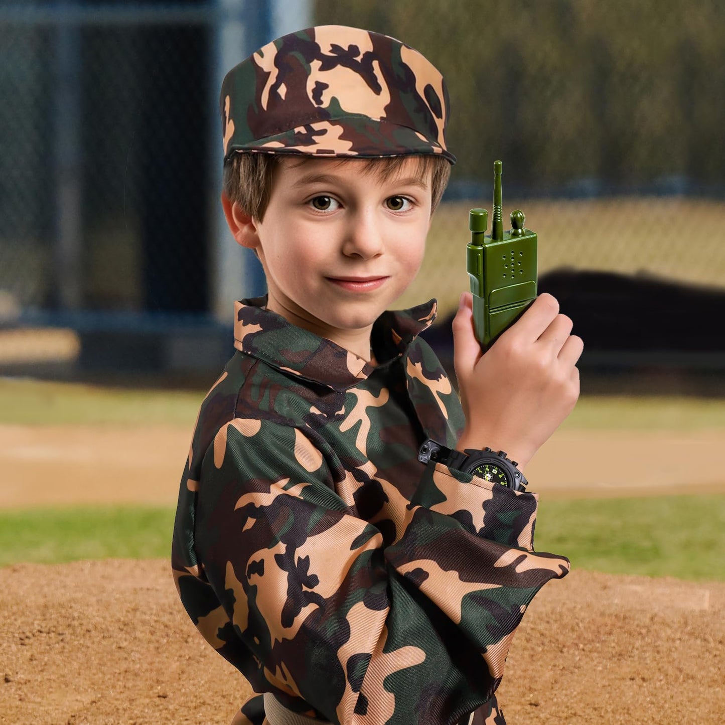 Kids Costume Military Toy for 2 3 4 5 6 7 8 Years Old - Ranker Dress up Costumes Boys with Equipment, Military Accessories and U