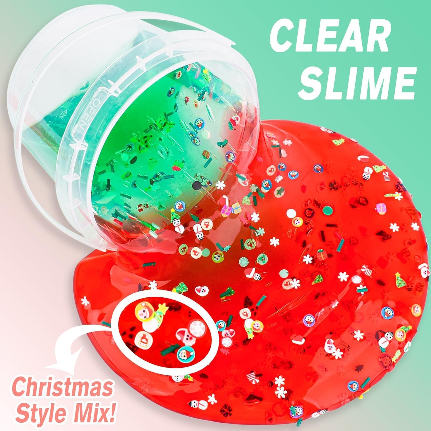 1.45 Lb Glassy Clear Slime Bucket Toy, Premade Crystal Slime Kit For Girls Boys With Big Bucket, Super Soft And Non-Sticky, Birt