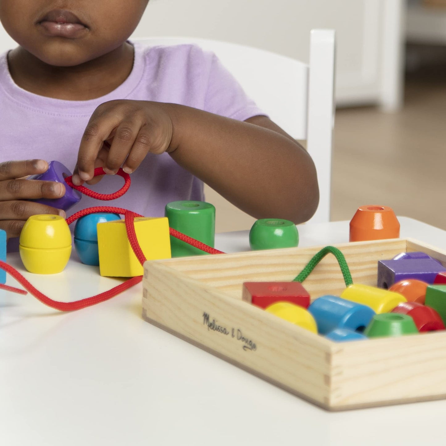 Melissa & Doug Primary Lacing Beads, 32 Pieces