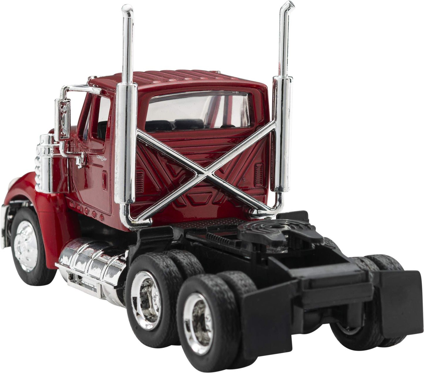 Wheel Master International Lonestar Tractor Trailer Play Toy Truck - Multicolor Metal, Realistic Design with Openable Doors for Kids