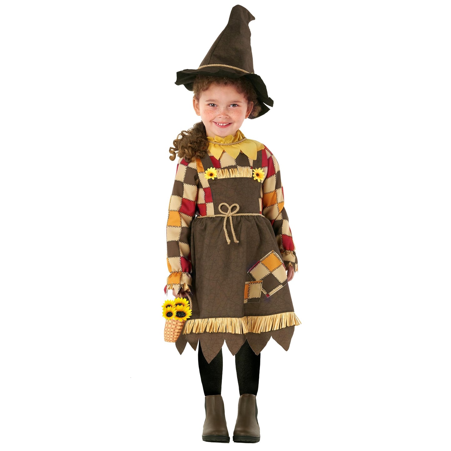 Morph Sunflower Kids Scarecrow Costume Girls Toddler Girl Scarecrow Costume With Scarecrow Hat Baby Scarecrow Costume Girl - Scarecrow Toddler Costume Girl 1-2 Years