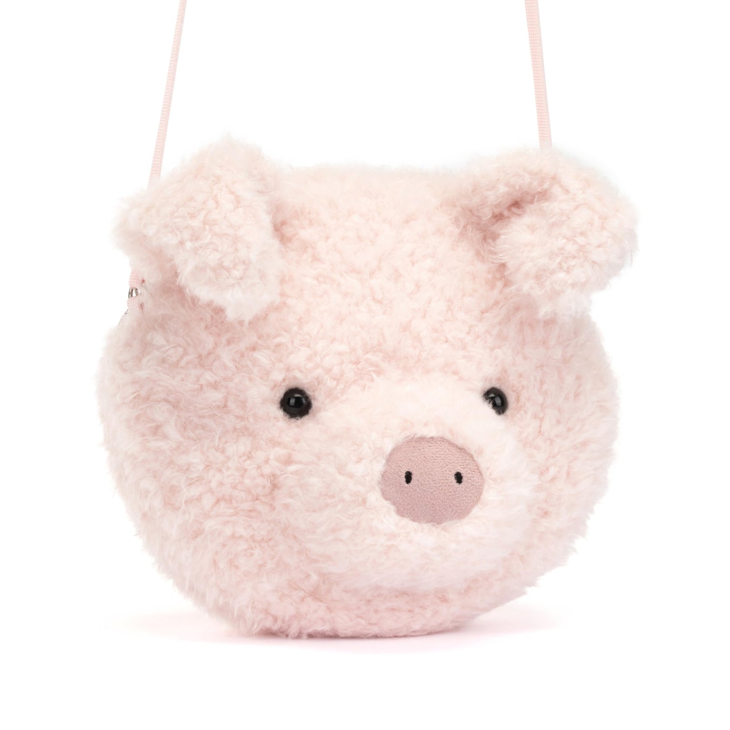 Jellycat Little Pig Plush Bag, 7.5 Inches - Crossbody And Shoulder Purse - Fun And Unique Handbag