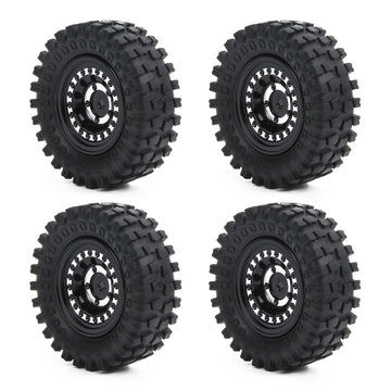 RCAWD Beadlock Wheel Rim Tires for FMS 1/24 FCX24