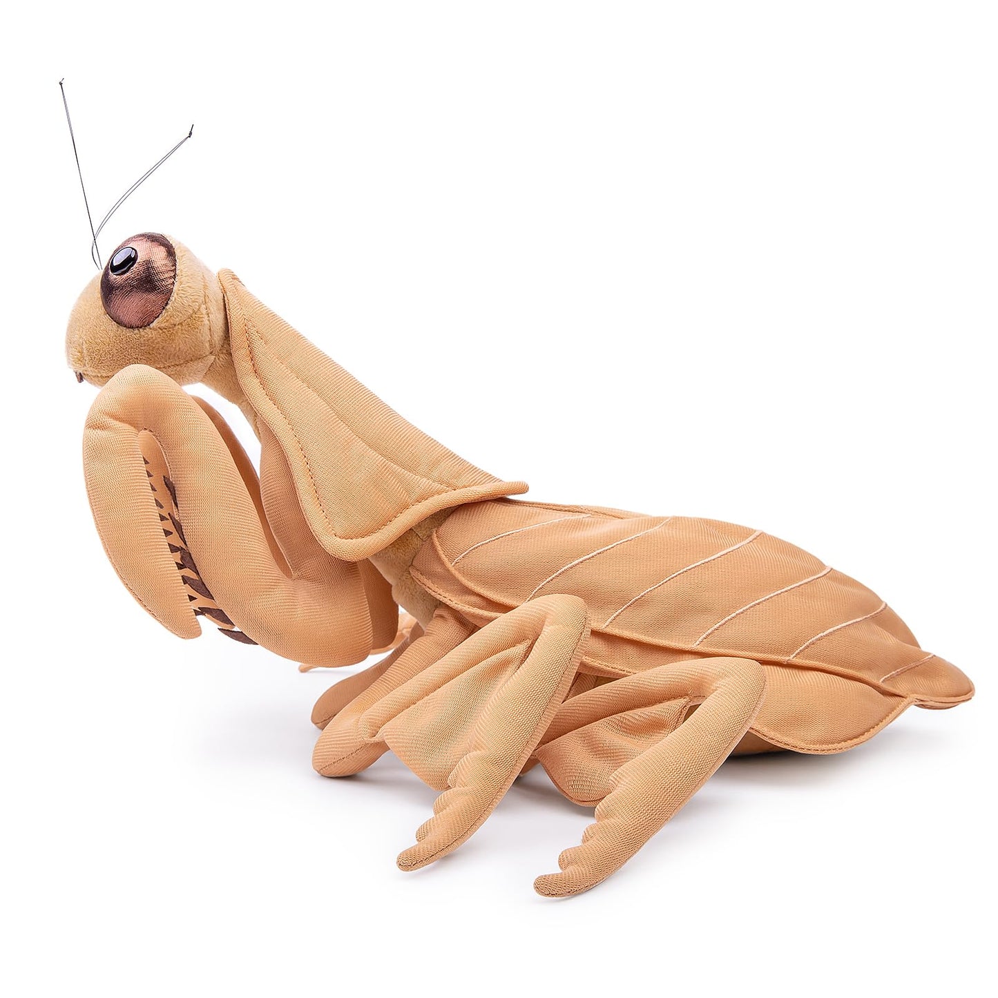 Brown Mantis Plush Toy - Realistic 12' Brown Praying Mantis Stuffed Animals, Lifelike Soft Big Wings Insect Weigted Toys, Simulation Mantis Plushie Model Toy, Unique Plush Gift Collection For Kids