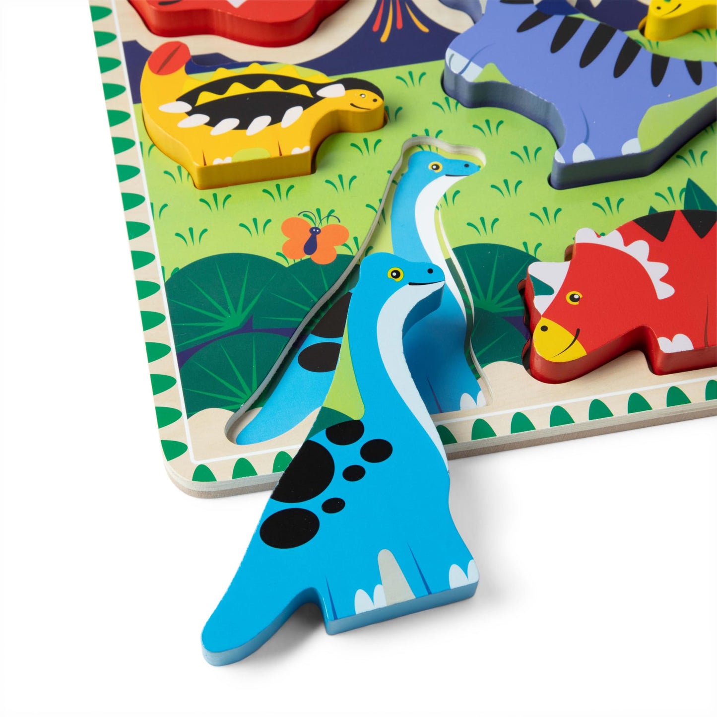 Melissa & Doug Dinosaur Wooden Chunky Puzzle (7 Pcs)