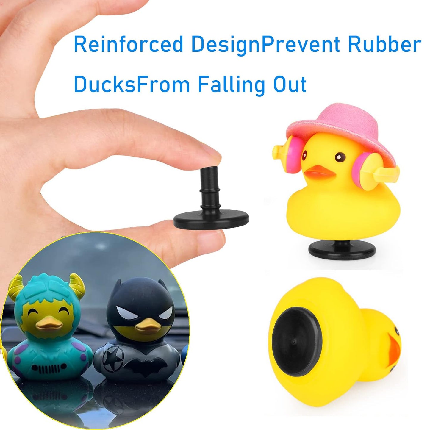 40Pcs Duck Plug - Rubber Duck Mount,Flock Locker Rubber Duck Holder For Jeep Dash And Fixed Display,Gift For Jeep Loverincludes