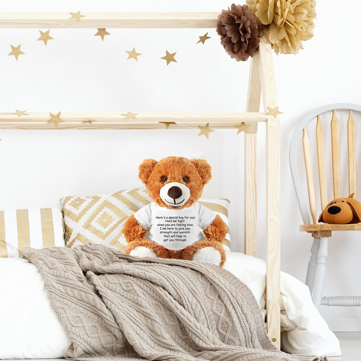 Lenwen a Bear Hug Gift Get Well Soon Bear Sympathy Gift for Women Plush Stuffed Animal Hug Thinking of You Condolences Memorial