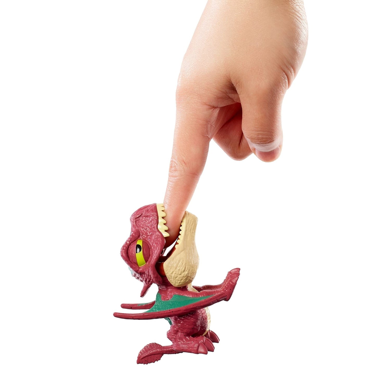 Jurassic World Dimorphodon Figure - Snap Squad Attitudes, Red Plastic, Model 0194735004522
