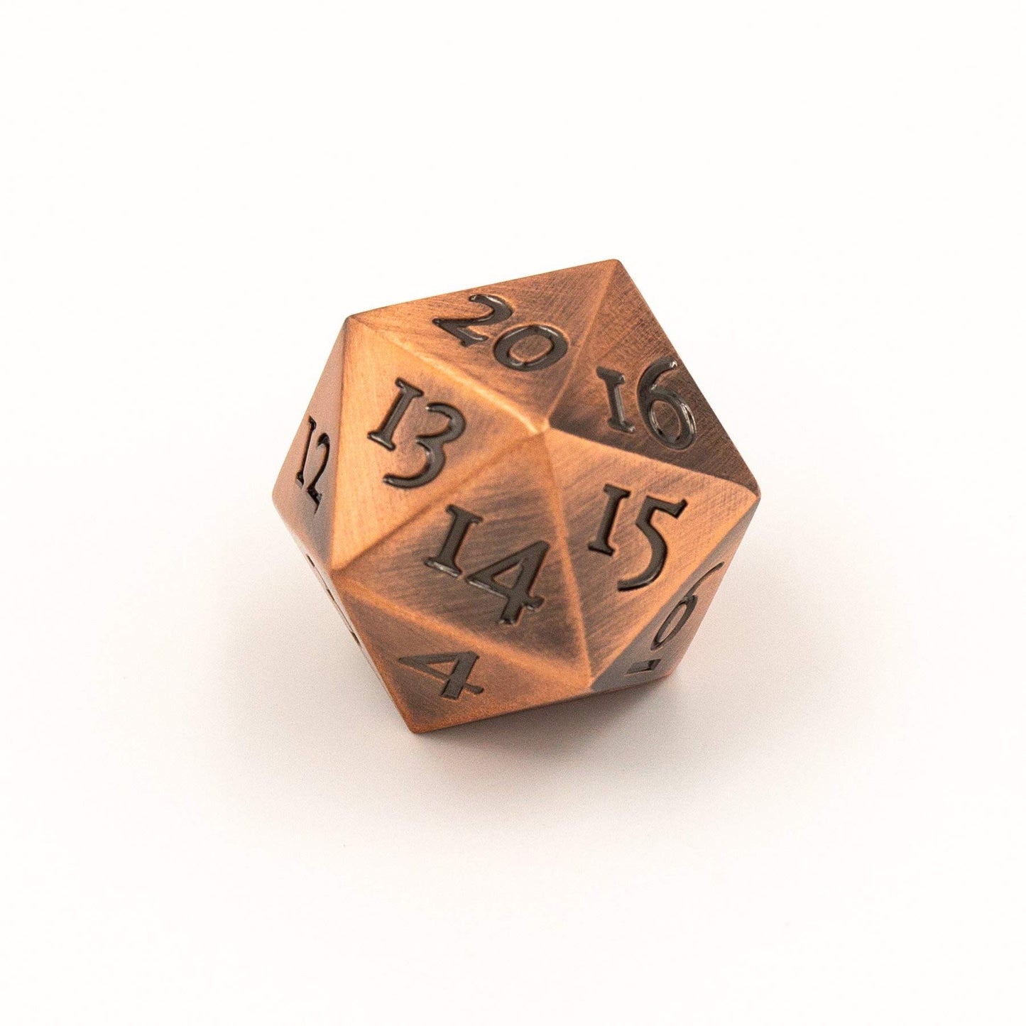 Extra Large Solid Metal D20 Spindown/Countdown Dice Bronze Copper Life Counter For Mtg Magic Commander Edh Extra Heavy