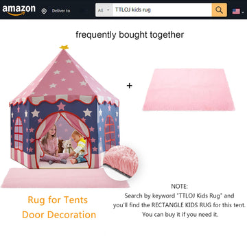Large Girls Play Tent Princess, Boys Castle Kids Playhouse Indoor Outdoor Toddler Teepee | American Style Design, Age 3-8| Detailed Instructions| Colorful Package| Christmas Birthday Gift Pink