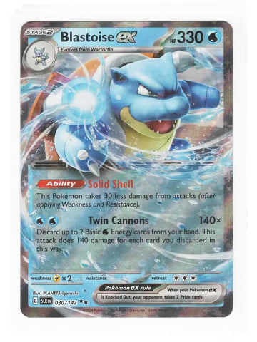 Pokemon - Blastoise Ex 030/142 - Stellar Crown Double Rare Card
