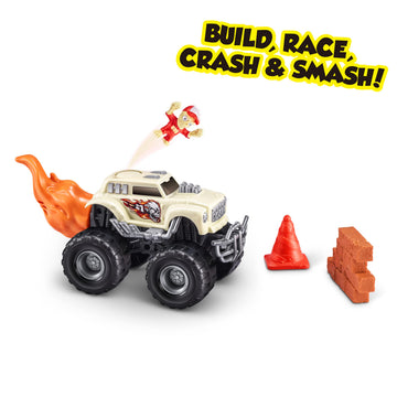 ZURU SMASHERS Monster Truck Surprise - Skull Truck, Medium Size, 25 Surprises, Collectible, Plastic