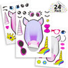 24 Make A Unicorn Stickers For Kids - Great Unicorn Theme Birthday Party Favors - Fun Craft Project For Children 3+ - Let Your Kids Get Creative & Design Their Favorite Unicorn Stickers
