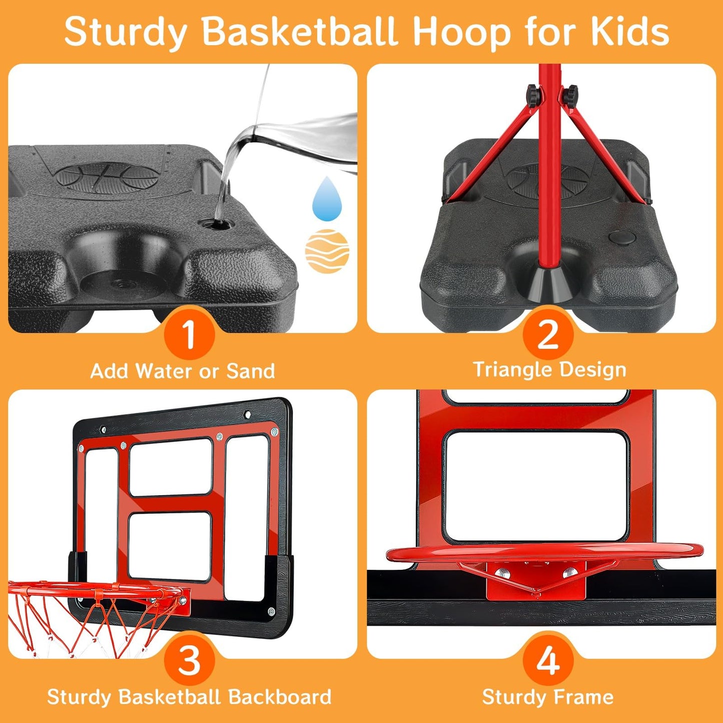 Shylizard Boys Toy Gifts For 3 4 5 6 7 8 Years Old, Kids Basketball Hoop Adjustable Height 3.5Ft-6.2Ft, Mini Basketball Hoop For Kid Boys, Basketball Goal Toys Outdoor Indoor Game Gifts For Boys