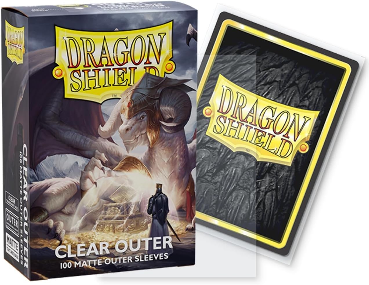 Dragon Shield Sleeves – Dragon Shield Matte Clear: Outer Sleeves 100 Ct - Mtg Card Sleeves Are Smooth & Tough - Compatible With Pokemon & Magic The Gathering Cards
