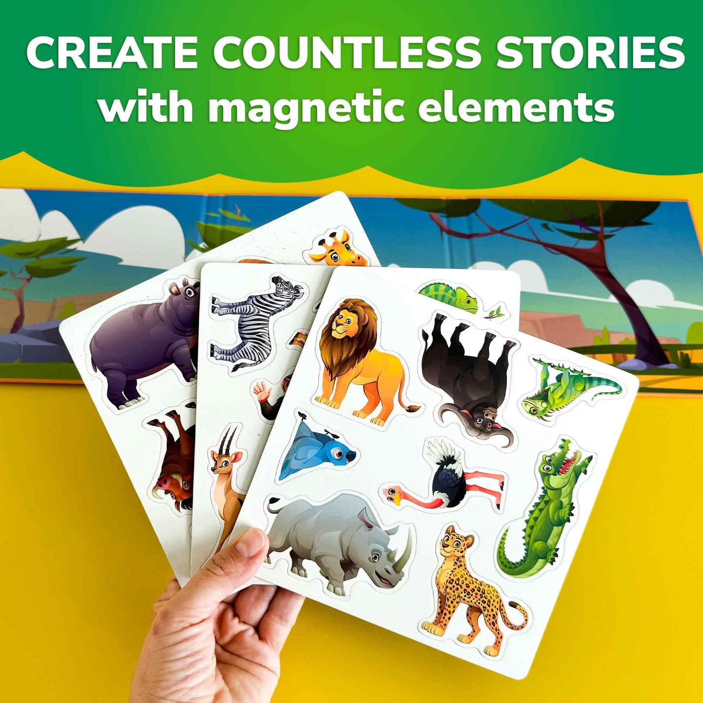 Quokka Travel Magnetic Puzzles For Toddlers 1-3 - 20+Pcs Fun Travel Game Toy For Kids Ages 3-5 - Strong Magnets For Car Activiti