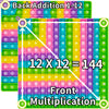 12x12 Math Pop Board for Kids - Interactive Multiplication Table Chart with Poppable Bubbles, STEM Sensory Learning Toy, Classro