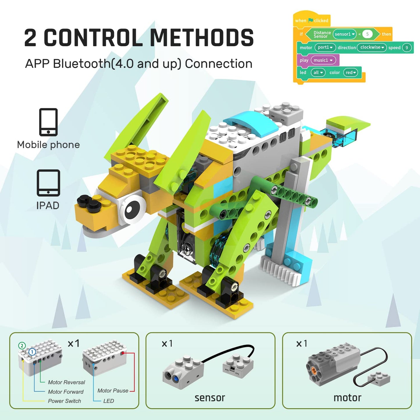 Makerzoid Coding Robot Toy for Kids 6-14, 100+ in 1 APP Control Robot Building Toys, Programmable Scratch Coding Kit with 23 Vid