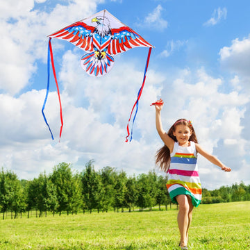 Honbo Eagle Kite, America Flag Kite For Kids And Adults. Wonderful Beginner Kite For Boys And Girls, Suitable For Ages 8-12, Bes