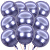 Kalor 22 Inch Purple Mylar Balloons, 10 Pcs Large 4D Giant Round Foil Balloon Big Mirror Metallic Balloons For Birthday Party Baby Shower Gender Reveal Supplies