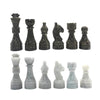 Handcrafted enhanced Marble Chess Pieces Set - Elegant 32-Piece Replacement for 12-15 Inch Chess Boards Storage Box (Grey and White)