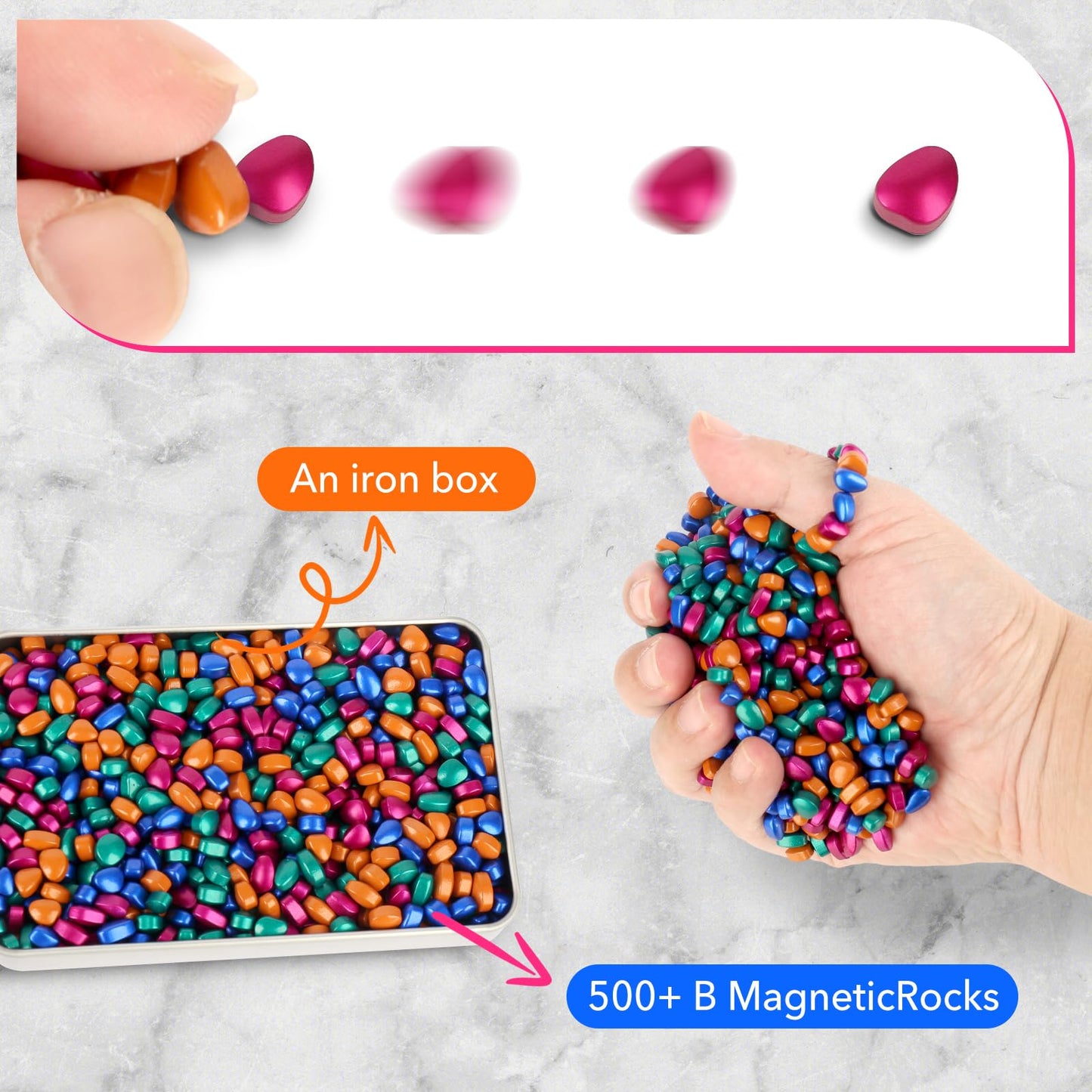 550Pcs Ferrite Putty, Fidget Toys, Fidget Gifts Adults, Desk Fidgets Toys For Office Stress/Anxiety Relief ,Novelty Gifts For Te