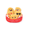 Emotional Support Chicken Nuggets by WHAT DO YOU MEME? - 5 Plushies in Brown Carrying Basket, Cuddly Stuffed Animals & Toys for All Ages