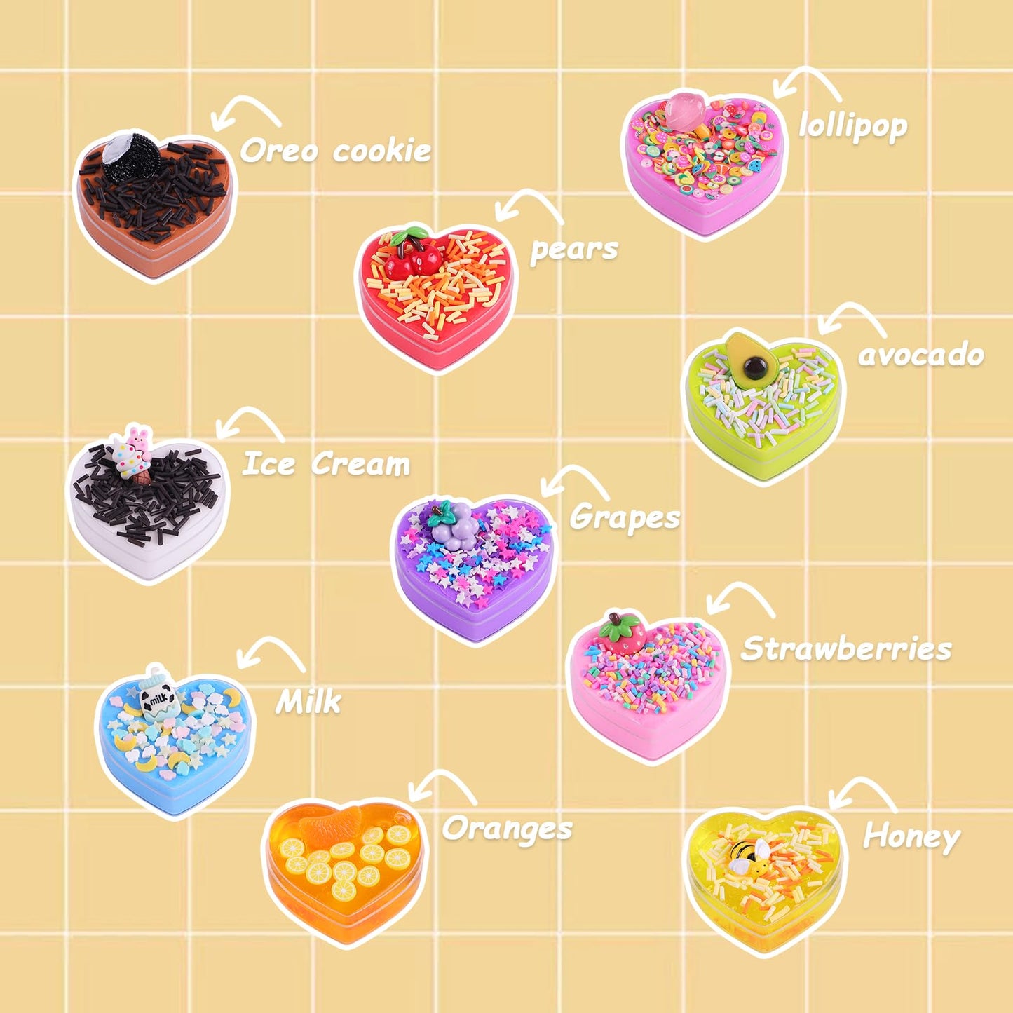 24 Pack Valentines Day Gifts Slime Hearts For Kids Classroom & Party Gifts Exchange, Valentines Cards For Valentine Party Favor,