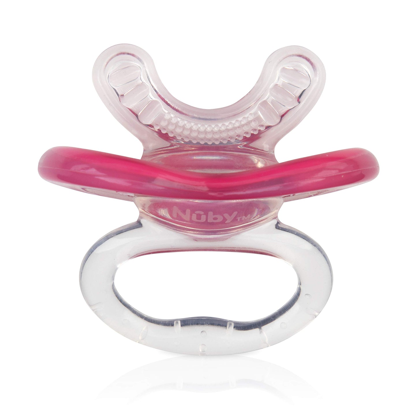 Nuby 2-Pack Gum-Eez Pacifier Teethers, Pink/Aqua