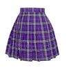 Beautifulfashionlife Womens Short Role Play Pleated Costumes Skirts for Schoolgirl (L, Purple mixed white)