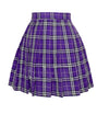 Beautifulfashionlife Girl'S High Waist Pleated Mini Skater Skirt Cosplay Costumes Skirts (M, Purple Mixed White)